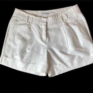 White Denim Bermudas with Classic Fit